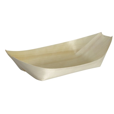 Trays, Serving, Wooden Boats, 8.7 Large, Brown